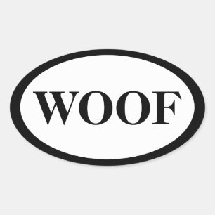 Pegatina Ovalada Woof