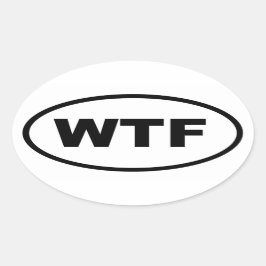 PEGATINA OVALADA WTF