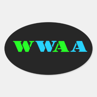PEGATINA OVALADA WWAA
