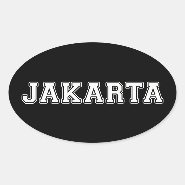 Pegatina Ovalada Yakarta Indonesia (Anverso)