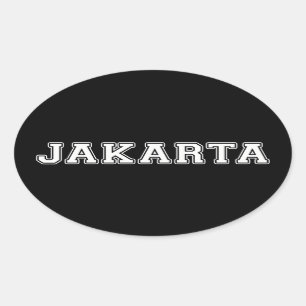 Pegatina Ovalada Yakarta Indonesia