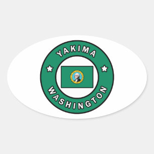 Pegatina Ovalada Yakima Washington
