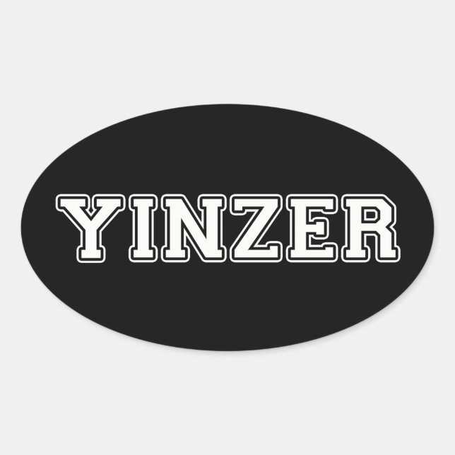 Pegatina Ovalada Yinzer (Anverso)