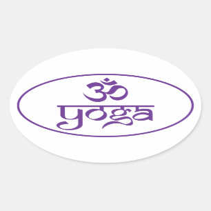 Pegatina Ovalada Yoga de OM
