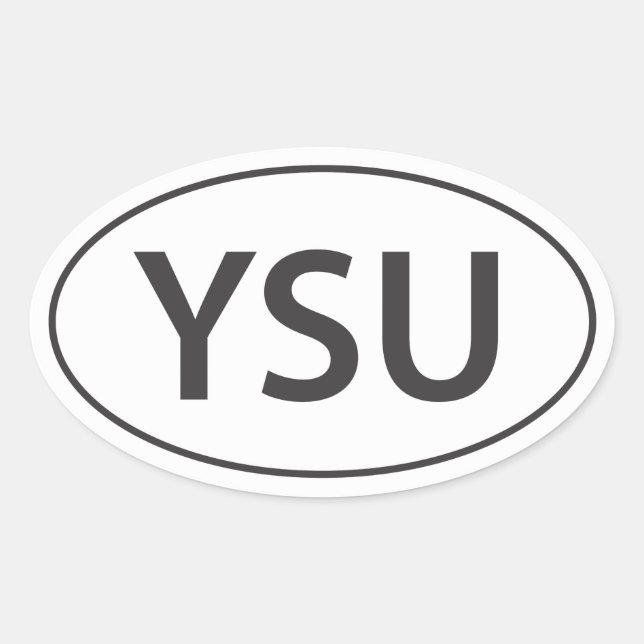 Pegatina Ovalada YSU Euro-Decal (Anverso)