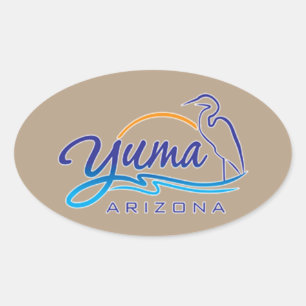 Pegatina Ovalada Yuma, Arizona