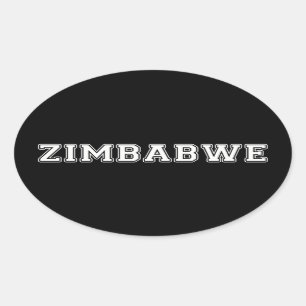 Pegatina Ovalada Zimbabue