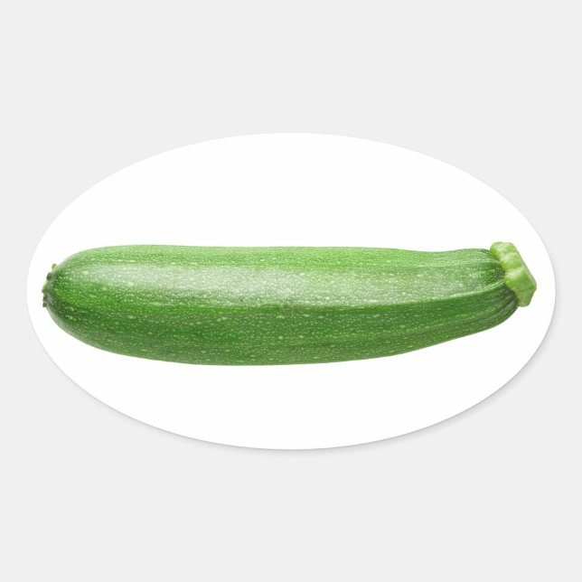 Pegatina Ovalada Zucchini (Anverso)