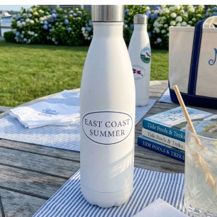 Pegatina Óvalo Veraniego Preppy de la Costa Este