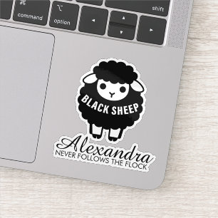 Pegatina Oveja Negra El guión rosa nunca sigue al rebaño
