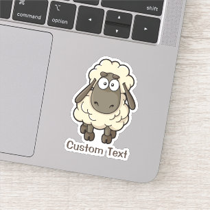 Pegatina Oveja Personalizado Beige