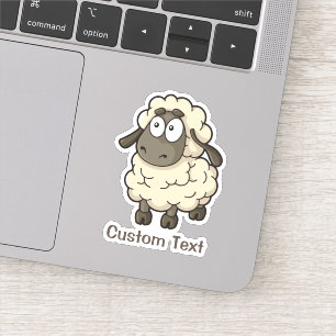 Pegatina Oveja Personalizado Beige