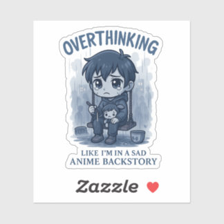 Pegatina Overthinking