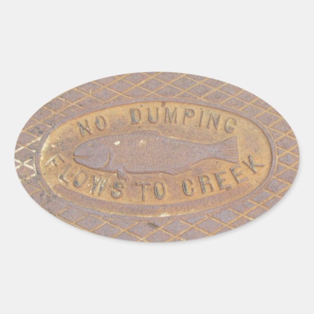 Pegatina (ovl) - Fluye a Creek (Anverso)