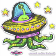 OVNI alienígena con arte Tentacles