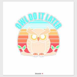 Pegatina Owl lo hace más tarde