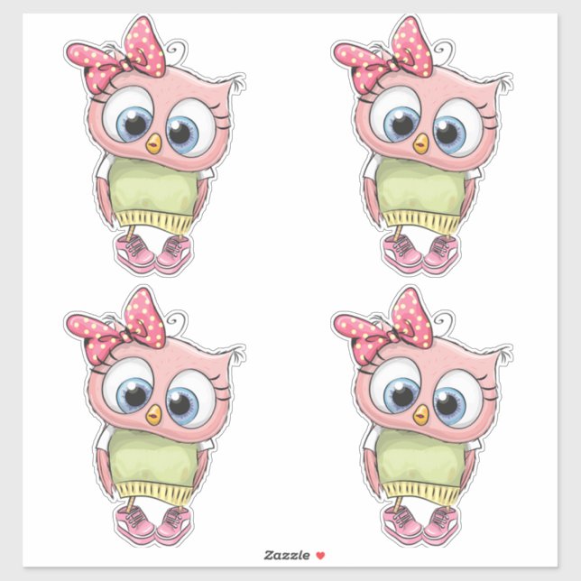 Pegatina Owl Sticker (Hoja)