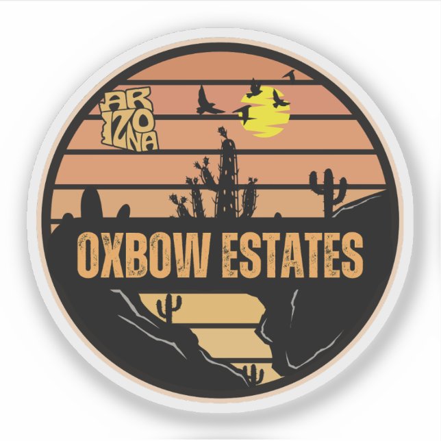 Pegatina Oxbow Estates, Arizona (Anverso)