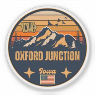 Pegatina Oxford Junction, Iowa