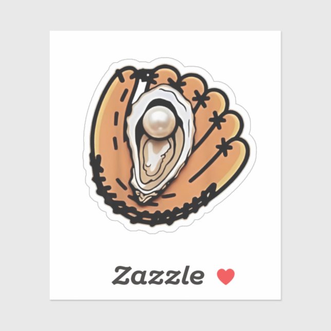 Pegatina Oyisbol Baseball Seafood Béisbol Deporte Lover (Hoja)