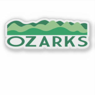 Pegatina Ozarks con gráfico de colinas Arkansas Misuri