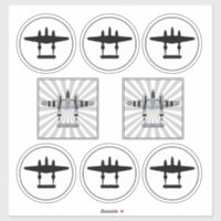 P-38 D-Day Stripes & Silhouette Peelable Vinyl