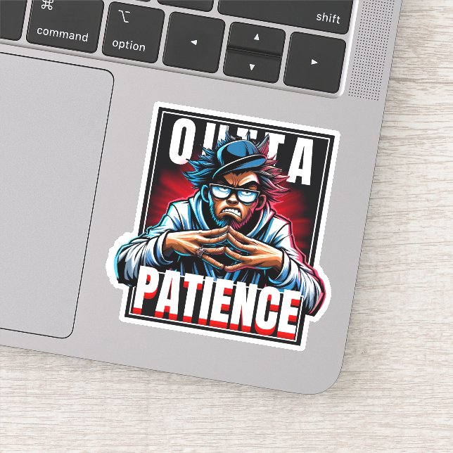 Pegatina Paciencia de salida de Guay (Detalle)