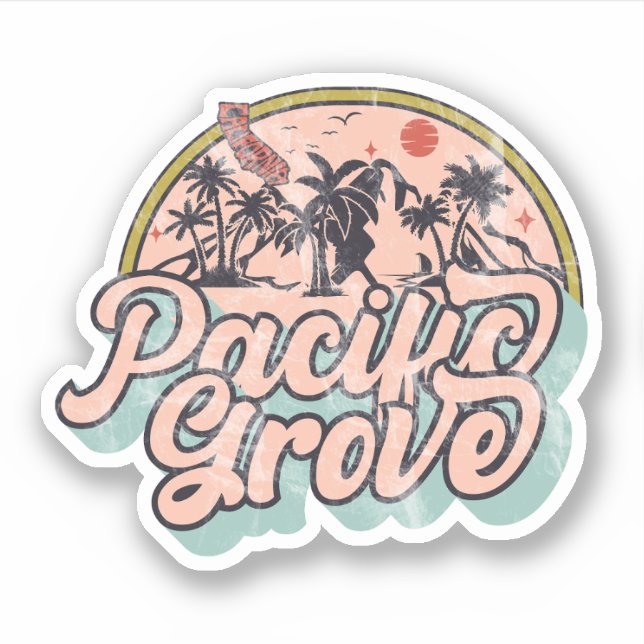 Pegatina Pacific Grove, California (Anverso)