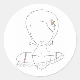 pegatina "Pacíficidad", dibujado a mano