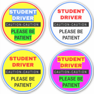Pegatina (Pack de 4 Señales de Conductor Estudiante Novato)