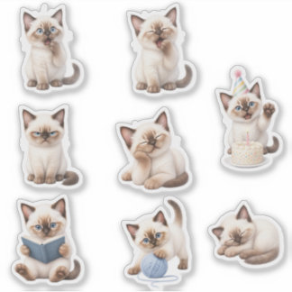 Pegatina Pack de Stickers Gatito Tierno y Expresivo