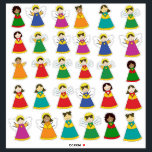 Pegatina Pack of 30 angels and singing children stickers<br><div class="desc">Hello, today I bring you a nice pack of 30 stickers with figures of children and singing angels of different features and skin colors: white, brown, Asian, Latino, African-American, any creative Christmas project will be really beautiful decorated with these stickers, as well as your gifts and good night cards. Children...</div>