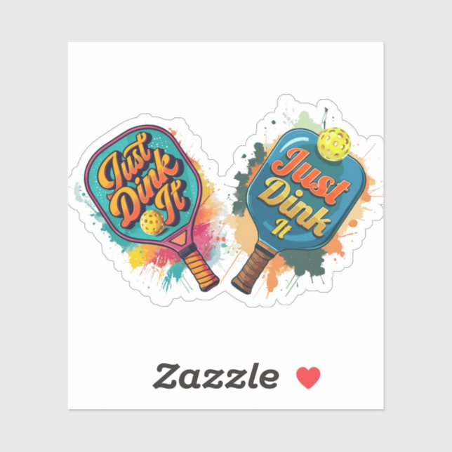 Pegatina Paddle de pelota - Diseño deportivo y divertido (Hoja)