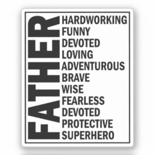 Pegatina Padre Adjetivo Padres Día Guay Definición de papá