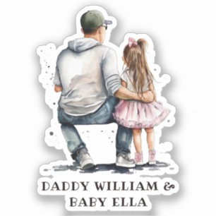 Pegatina Padre e hija personalizados (3)