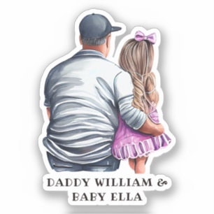 Pegatina Padre e hija personalizados (3)