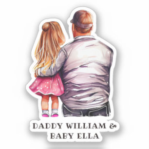 Pegatina Padre e hija personalizados (5)