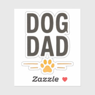 Pegatina Padre Perro con Diseño Simple de Pata