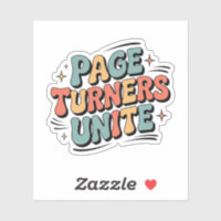 Page Turners Unite - Funky Retro Book Lover