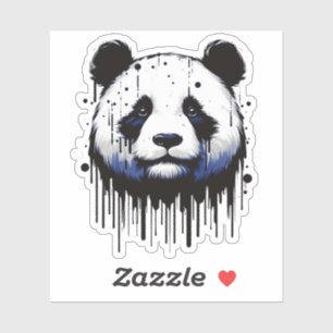 Pegatina Paint Drip Panda