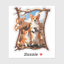 Pegatina País Corgi – Camiseta Divertida de Corgi, American