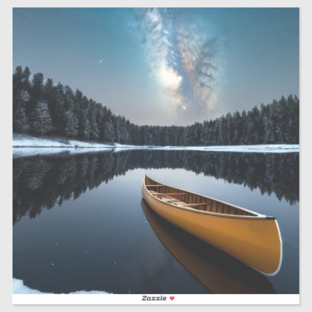 Pegatina Paisaje al aire libre del lago Tranquilo Relax (Hoja)