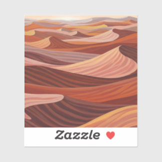 Pegatina Paisaje del desierto cálido - Impresión de arte es