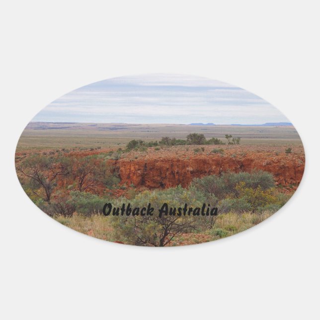 Pegatina paisajista australiano (Anverso)