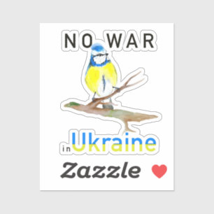 Pegatina Pájaro acuarela No hay guerra en Ucrania Tote Bag