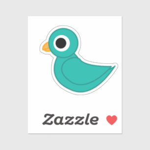 Pegatina Pájaro azul lindo