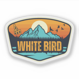 Pegatina Pájaro Blanco, Idaho
