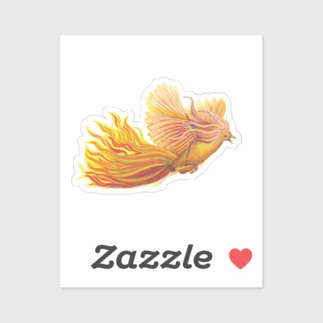 Pegatina Pájaro Fénix (Hoja)