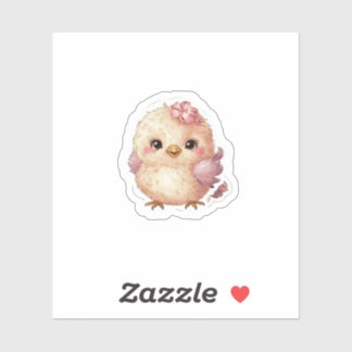 Pegatina Pájaro pequeño con arco