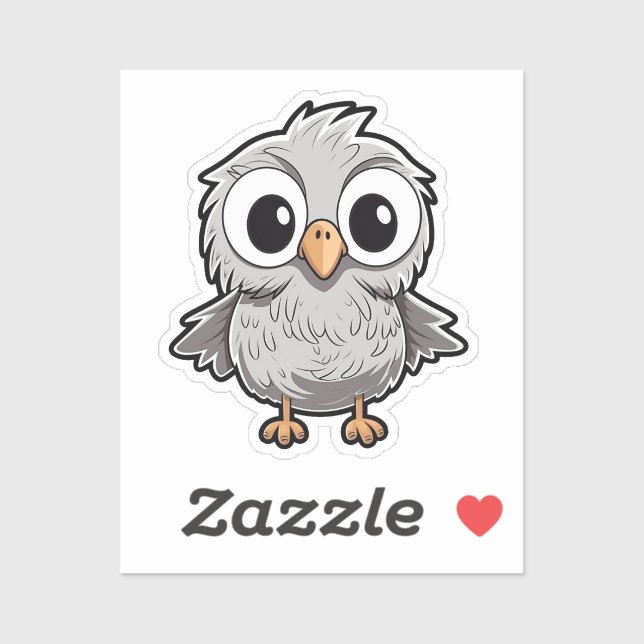 Pegatina pájaro personalizado (Hoja)